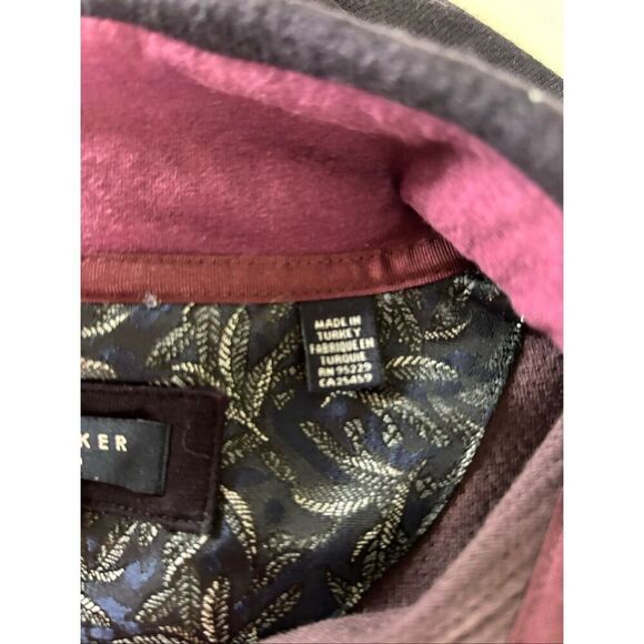 Ted Baker London  3/4 Zip Mens pullover size 5 Purple Wool Blend - Picture 3 of 8
